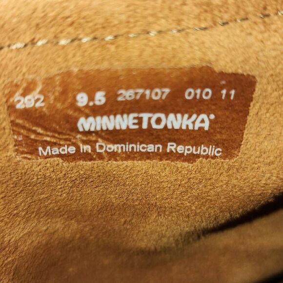 Minnetonka Back Zip Boot - Chestnut Women's Size 9.5 - Picture 10 of 10